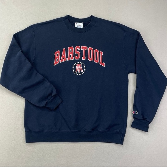 Navy Blue Barstool Sports Crewneck - Picture 1 of 3
